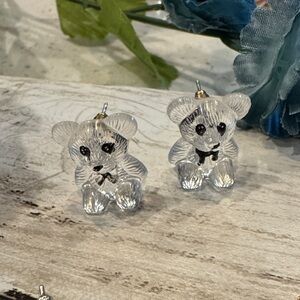 Crystal Bear Earrings